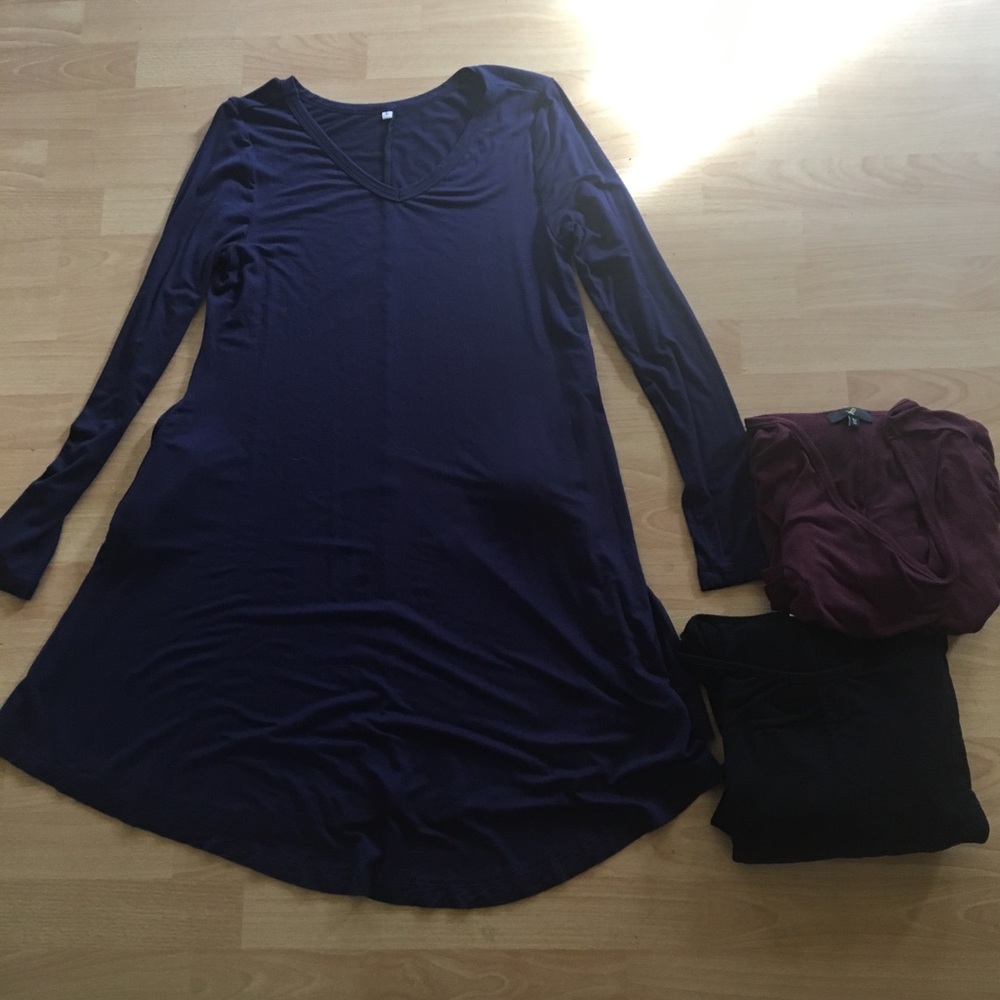 Scoop neck tunics (3)